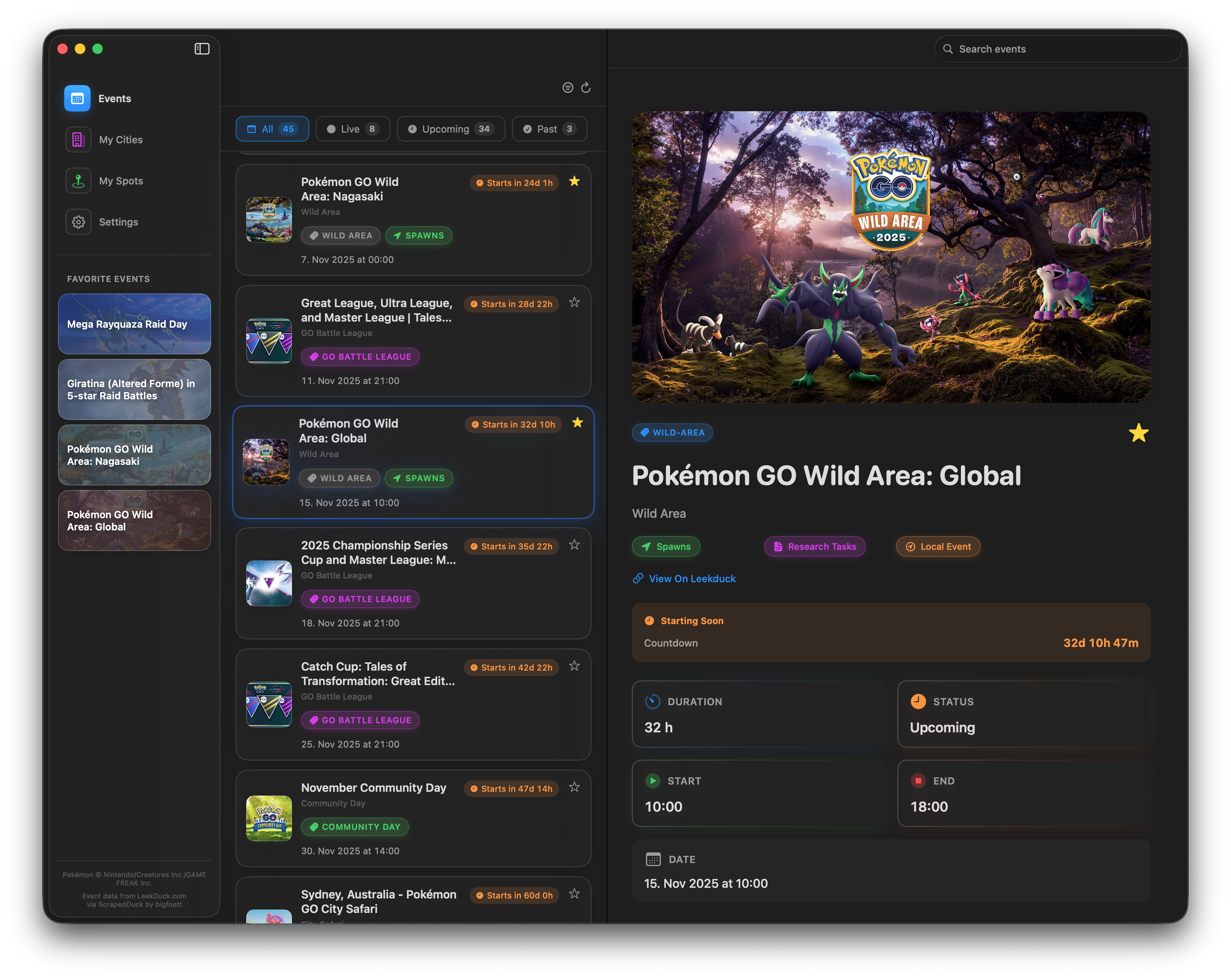 PokeZoneBuddy app screenshot